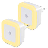 Lámpara Nocturna LED Inalámbrica Con Sensor De Movimiento EU UK Plug-in Auto Dusk to Dawn Sensor Eficiente Energéticamente Para Niños Hogar Forma Rectangular Fuente De Luz LED - details 19