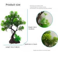 Decoración De Acuario DIY Planta Artificial De Agua Dulce Árbol Y Grama Adornos Para Tanque De Peces Tamaño 26cm/10.24 Pulgadas - details 1