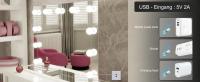 Espejo De Maquillaje LED Con Luces De Batería Recargable USB Para Vestíbulo Iluminación Ajustable Para Baño Y Mesa De Vestir - details 3