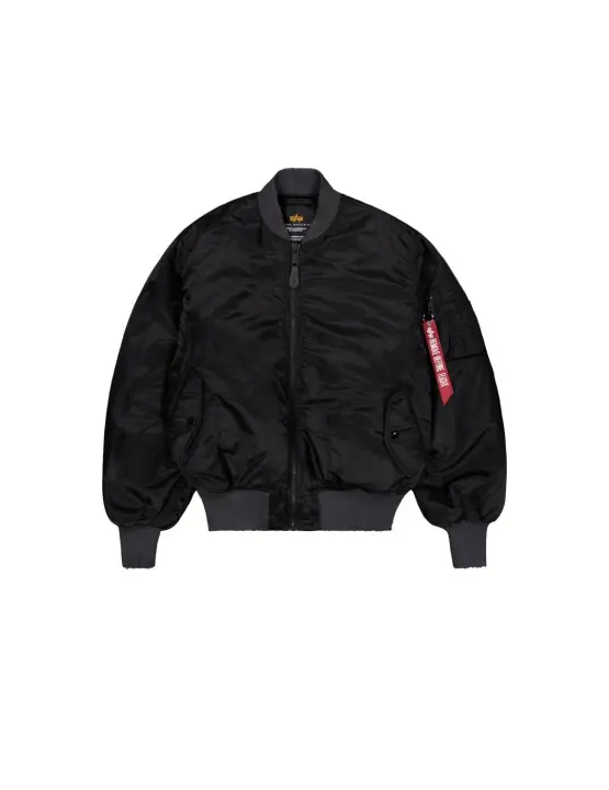 ALPHA BOMBER NEGRA DISTRESSED - 1