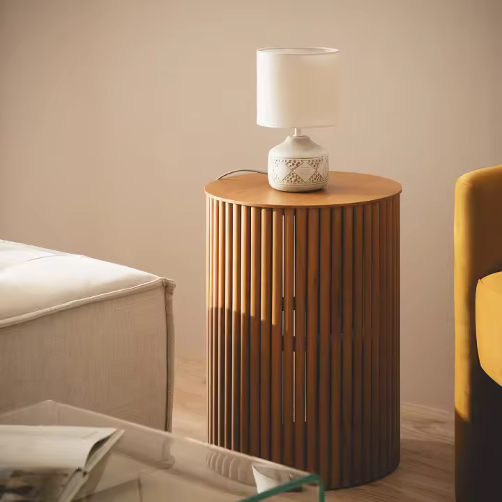 Ledkia Lámpara de Mesa Cerámica Vera Marrón claro - 1