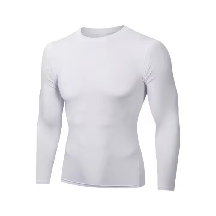 Camiseta De Compresión Para Hombre Con Manga Larga Secado Rápido Top Deportivo Para Gimnasio Y Correr - 1