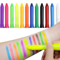 Bolígrafo de Pintura facial de 12 Colores para niños, crayones de Pintura facial DIY, Barras de Pintura Corporal temporales lavables para Navidad, Fiesta de Halloween - details 2