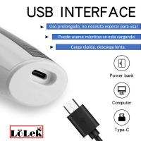 Lolek Cortapelos y Barba Inalámbrica Recargable Tipo C 4 Accesorios Corte Tamaño Preciso - details 2