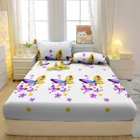 Sábana Ajustada Moderna Y Sencilla Con Estampado De Mariposa Mate Cobertura De Cama Sin Almohadillas De Sábanas De Poliéster 100% - details 3
