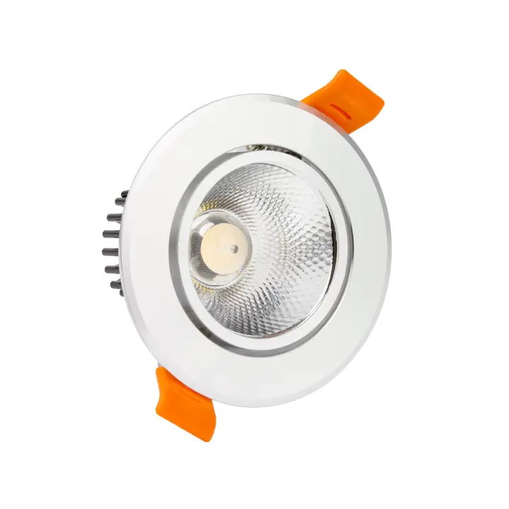 Ledkia Foco Downlight LED 12W COB Direccionable Circular Plata Corte Ø 90 Mm No Flicker - Ahorro Eléctrico - 1