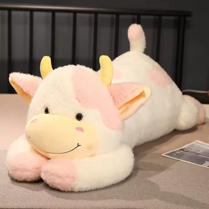 Muñeco De Peluche De 90cm De Vaca Lechera Lindo Para Niñas Juguetes De Peluche De Animal Cartoon Suave Almohada Para Dormir Regalo De Cumpleaños - 1