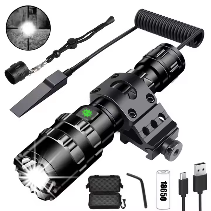 El interior táctica para Exterior L2 de Alta potencia, potente Luz intermitente, Carga USB, Luz Blanca - 1