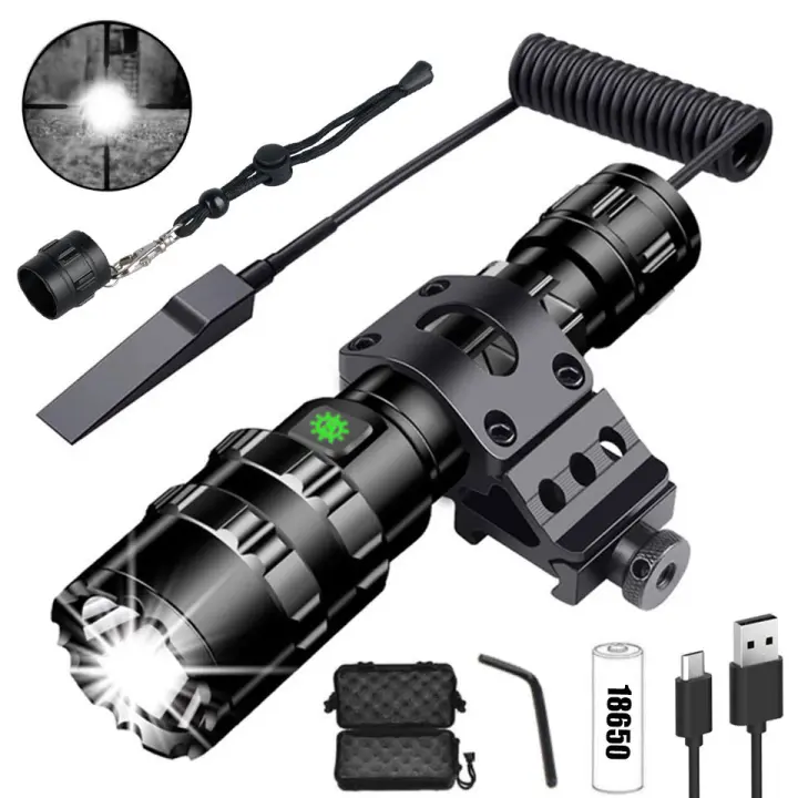 El interior táctica para Exterior L2 de Alta potencia, potente Luz intermitente, Carga USB, Luz Blanca - 1