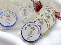 Lote de 10 bálsamos labiales con espejo para detalles de invitados de comunión niño - Regalos para invitados de comunion perfecto para celebraciones de comunión, envoltorio y regalos festivos. - details 4