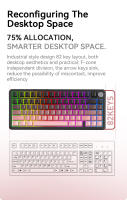 Teclado De Juego X85 ATTACK SHARK Inalámbrico Con Botones De Meta RGB Bluetooth Tri-Modo Mecánico Hot-Swap/Poder Duradero - details 8