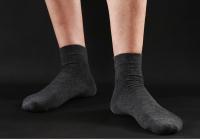 Calcetines De Algodón Puro Para Hombre Y Mujer 5 Pares Color Sólido Alta Calidad Transpirables Antibacterianos Negros Calcetines De Negocios - details 11
