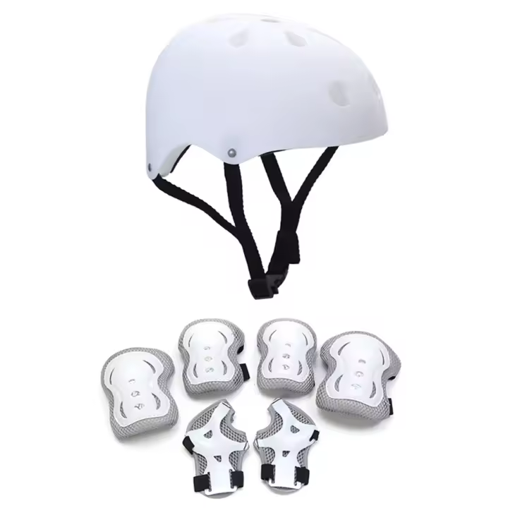 Juego De Protección Deportiva Para Niños Y Niñas 7PCS Esquísatecato Con Casco Patines Y Scooter Equipamiento De Protección Para Ciclismo Patinaje Y Esquí - 1