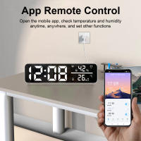 Reloj De Espejo WiFi Tuya Con Sensor De Temperatura Y Humedad Alarma USB Para Decoración De Sala De Estar Pantalla LED Tiempo Y Fecha - details 1