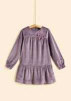 Petit Alo - Vestido Terciopelo Morado Niña - Tacto Extrasuave - details 0