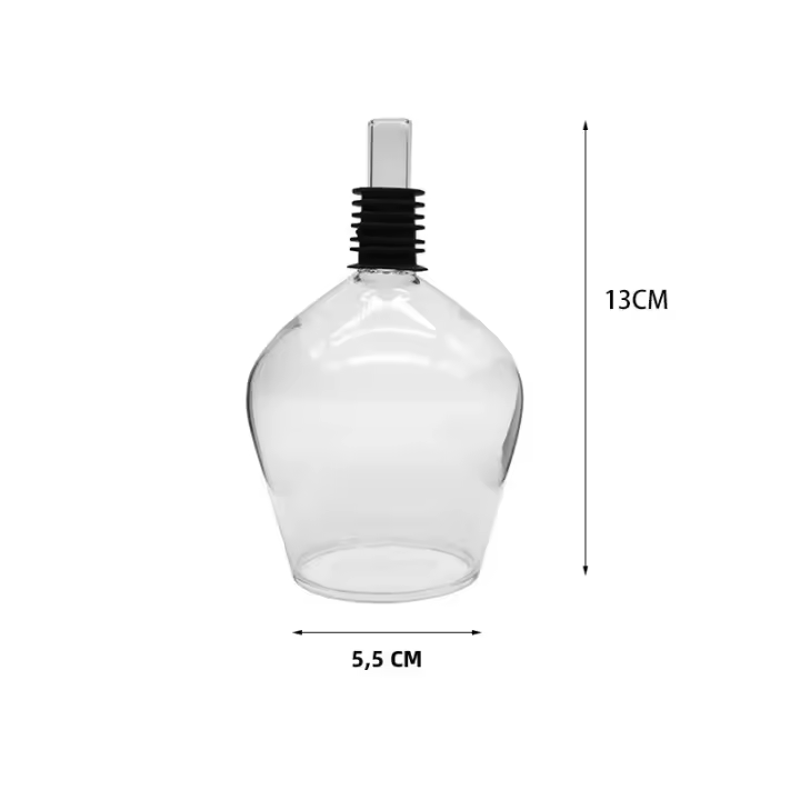 Tope De Vaso De Cristal Transparente Para Botella De Vino Con Tapa De Madera Eco-amigable Para Beber Directamente Del Frasco Decoración De Mesa Para Fiesta - 1