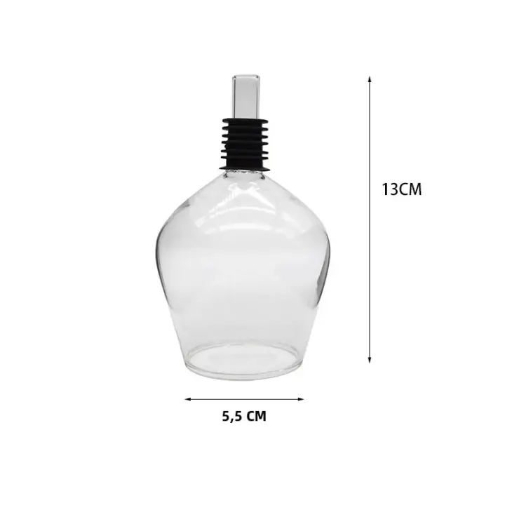 Tope De Vaso De Cristal Transparente Para Botella De Vino Con Tapa De Madera Eco-amigable Para Beber Directamente Del Frasco Decoración De Mesa Para Fiesta - 1