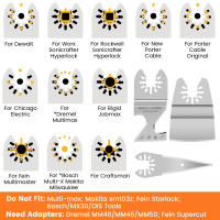 6PCS Hojas De Sábanas Oscilantes Accesorios Para Herramienta Multifuncional Escáner Para Tejas Placa De Yeso Madera Alfombra Dremel Corte - details 3
