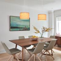 Paquete de 2 Luces colgantes enchufables, Luz Colgante con cable de Alimentación transparente de 15 pies, encendido/apagado, Pantalla de Lino beige, para Isla de Cocina, dormitorio (bombilla no incluida) - details 1