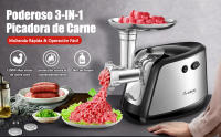 Picadora de Carne Eléctrica Aobosi 1200W - Salchicha y Máquina Picadora Carne - 3 Placas de Molienda - details 1
