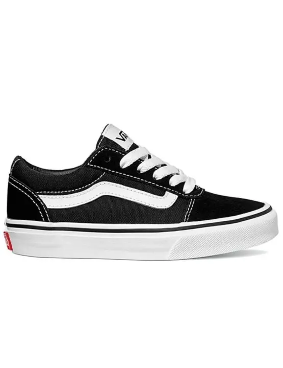 Zapatilla Vans YT Ward para Junior en Lona Resistente Negra y Blanca con Suela de Goma Vulcanizada - 1