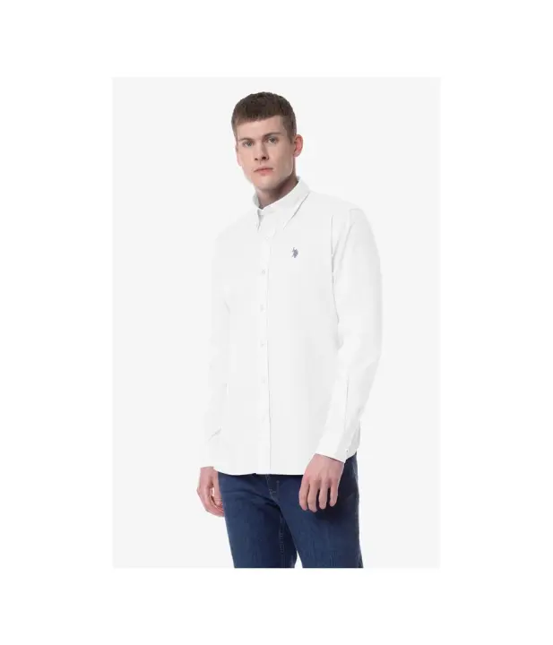 Ee. UU. Polo ASSN-OXFORD vino Botton Down hombre camisa inicio AI2023 camisa de los hombres - 1