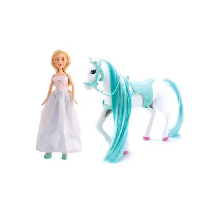 Panritos Muñeca Princesa con Caballo Little Bebops 30 Cm - 1
