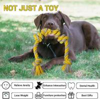 DOG'S LIGHT Animal Kingdom Juguete de Cuerda para Perros, Mordedor Resistente con Nudos, Ideal para Razas Medianas y Grandes, Fabricado con 100% Algodón, Longitud de 55cm-57cm - details 0