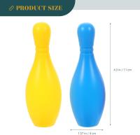 Juego de bolos para niños, mini juego de bolos de juguete para jardín, juegos de fiesta en interiores, 10 piezas con 2 bolas para niños mayores de 3 años. - details 0