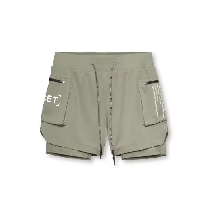 Shorts Deportivos Para Hombre 2 En 1 Running Shorts De Verano Fitness Entrenamiento Playa Bottoms Deportivos Talla Verdadera - 1