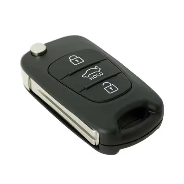 Ociodual OcioDual Carcasa Mando Coche de 3 Botones Compatible con KIA Rondo Sportage Soul, Funda de Reemplazo para Llave Mando a Distancia Coche con Espadín Virgen, Cubierta Rígida - 1