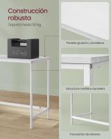 Escritorio Industrial con 2 Estantes Ajustables - Mesa de Trabajo para Oficina o Salón, Estructura de Acero, Marrón Rústico y Negro Tinta - details 4