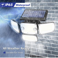 Lámpara Solar Exterior Con Sensor De Movimiento 342/253/182 LED Luz De Seguridad Impermeable Con 3 Modos Faro De Inundación De Pared - details 5