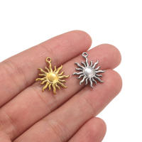 5pcs Encantos De Sol En Acero Inoxidable Para Conectores De Joyería Suministros Para Hacer Pendientes DIY Encantos Solares Encuentros De Joyería - details 5