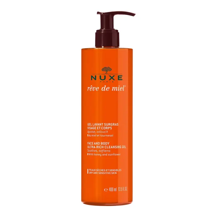 NUXE NUXE REVE DE MIEL FACE AND BODY ULTRA-RICH CLEANSING GEL 400ml - 1