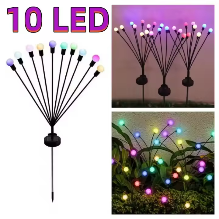 10 Luces Solares Para Jardín Con Diseño De Mariposa Impermeables Para Exterior Patio Camino Decoración Navideña Lámpara Solar Para Césped - 1