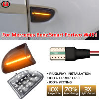 Lámparas De Señalización De Espejo Lateral Dinámicas Para Smart Fortwo 451 MK1 MKII 2007-2015 Accesorios LED Negros T10 Interface - details 4