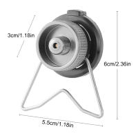 Adaptador De Butano Con Soporte Para Estufa De Camping Conversor De Gas Joint Valvula De Salida Adaptador De Botella De Aluminio Y Acero Inoxidable - details 11