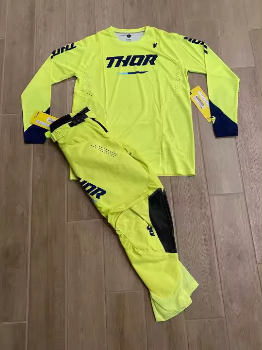 Kit De Ropa De Motocross FXR Amarillo Thor 2025 Conjunto De Equipamiento Para Motocicleta Unisex Conjunto De Camiseta Y Pantalones Para Carreras off Road - 1