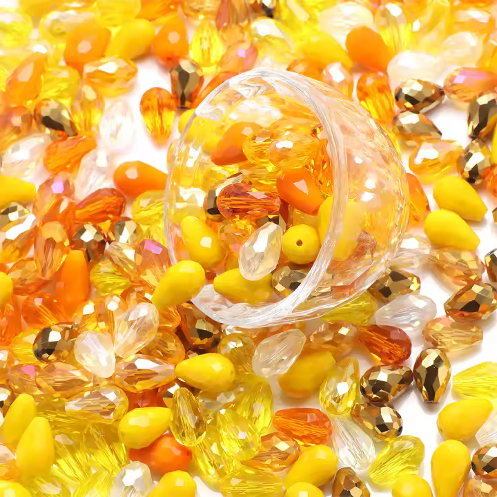 Lote De 25 Pendantes De Cristal AB De Color Mixto 10x15mm Forma De Gota Para Manualidades Joyería DIY Accesorios De Bordado - 1