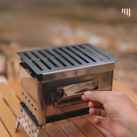 Estufa De Camping De Acero Inoxidable Plegable Portátil Para Barbecue Y Madera Ultraligera Herramientas De BBQ De Marca NoEnName_Null Origen Mainland China - details 0