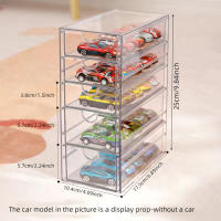 Caja De Exhibición Transparente Multi-Nivel Para Modelo De Coche De Rueda De Aire Aluminio 1:64 Con Cajón Doble Organizador De Juguetes Moderno Para Garage - details 7