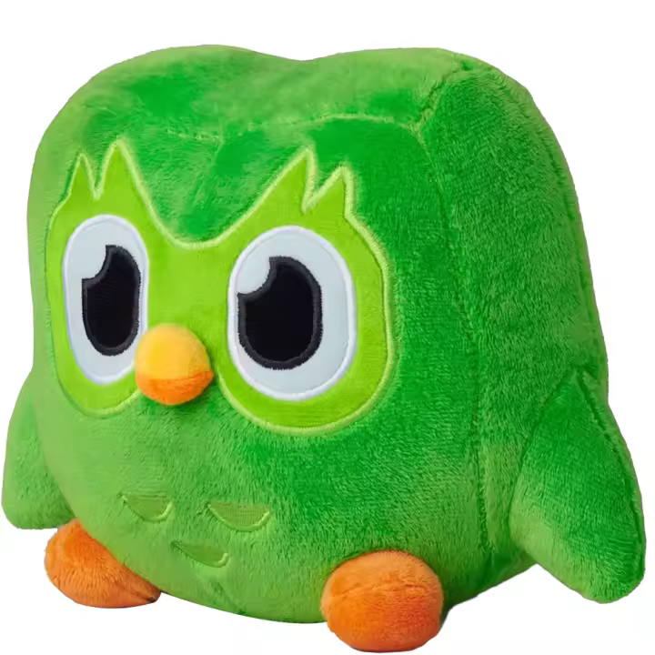Peluche Verde De Duolingo Peluche De Dúo El Águila De Peluche Suave Juguete De Peluche Para Niños Regalo De Cumpleaños De Anime De Dibujos Animados - 1