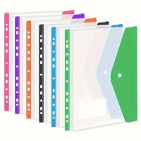 Sobre De Plástico Con Engrosadores Y Cierre Adhesivo 6 Piezas Carpeta De Archivo Con 11 Agujeros Para Bolsa De Archivo De Anillo De 2/3/4 Y Bolsa Escolar A4 - details 0