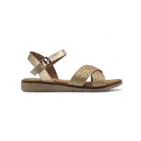 Calzados soraia, Sandalias Elegantes con Correa Marrón y Detalle Trenzado Beige - Suela Plana - details 7