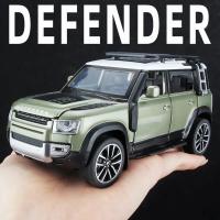 Coche De Colección a Escala 1/32 Con Pullback Land Rover Defender 110 Diecast Metal Juguete Con Sonido Y Luz Regalo Para Mayores De 14 Años - details 0
