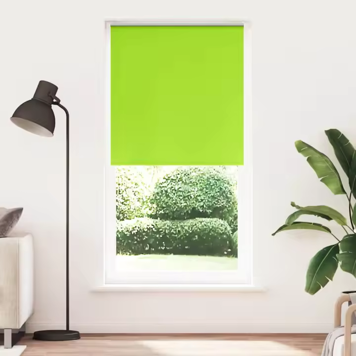 Estor Enrollable Opaco hojas verde 105x210cm Tela Ancho 100,7cm - 1