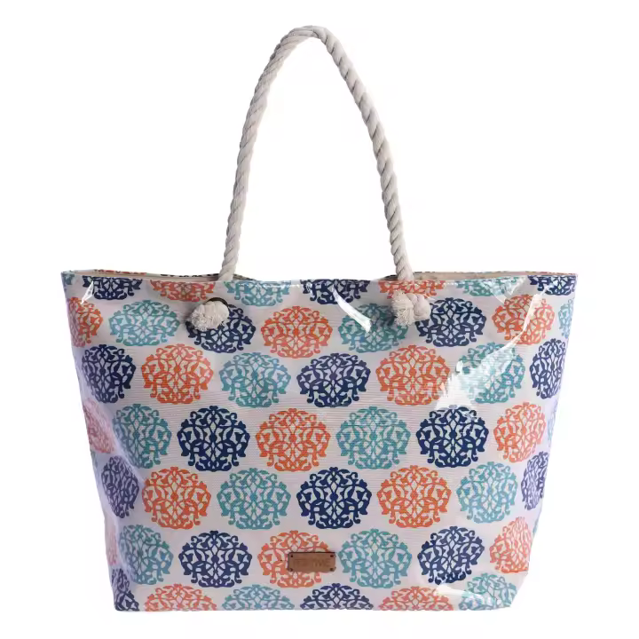 Bolso de playa de hombro para mujer FORTIME Noa de lona y pvc - 1