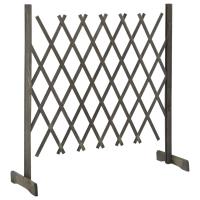 vidaXL Valla de jardín enrejada madera maciza de abeto 120x90 cm Color Naranja,  Gris,  y mas Perfecta para plantas y animales, múltiples usos malla para ventilación, seguridad, ventana, jardín - details 0