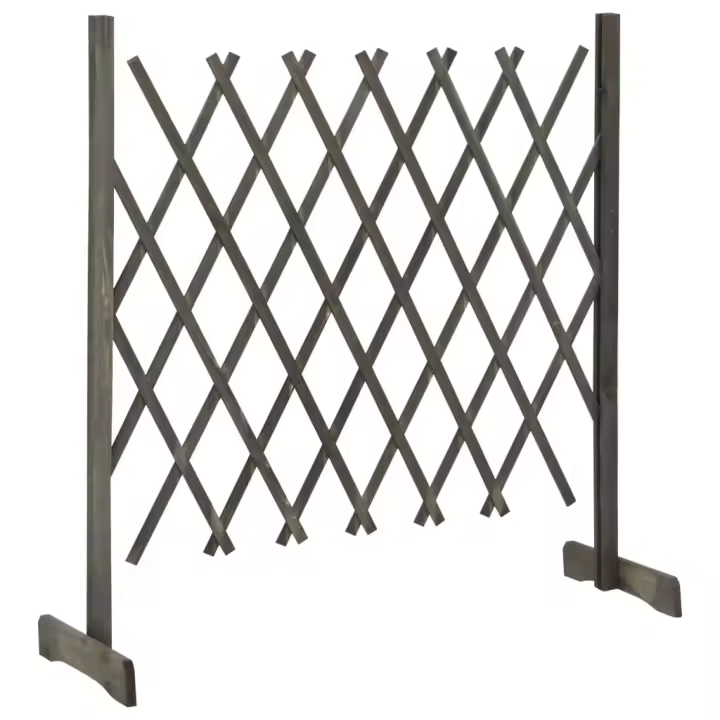 vidaXL Valla de jardín enrejada madera maciza de abeto 120x90 cm Color Naranja,  Gris,  y mas Perfecta para plantas y animales, múltiples usos malla para ventilación, seguridad, ventana, jardín - 1